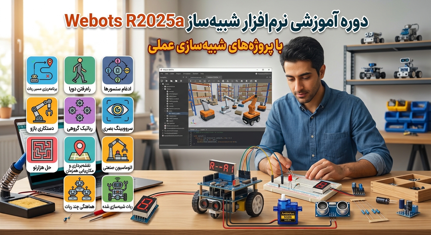 دوره آموزشی نرم افزار شبیه ساز WEBOTS R2025a